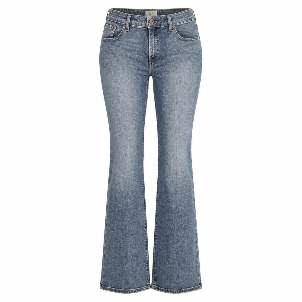 Gap Essential Bootcut Blue Jeans Womens 12 Long Made in Canada Y2K 33 Inseam
